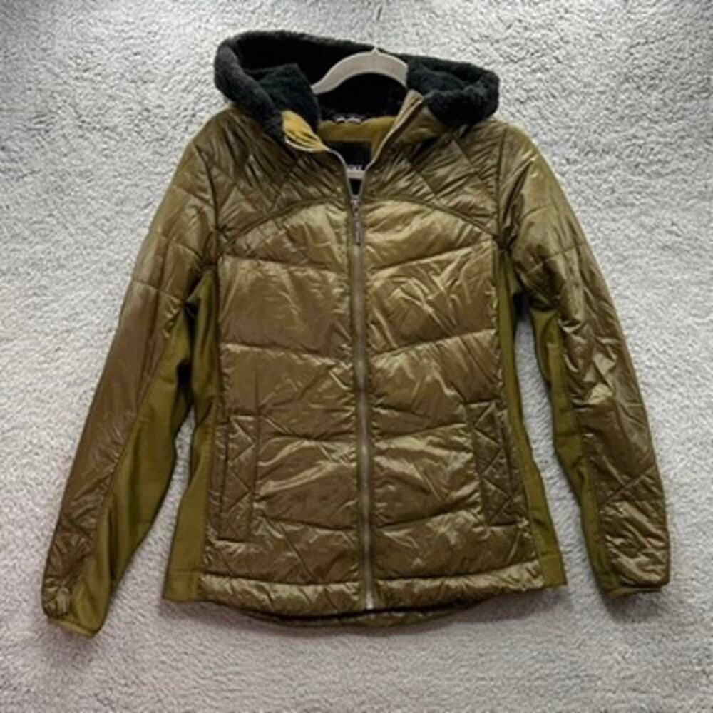 Marmot 700‎ Fill Down Hooded Jacket Full Zip Women's Medium Green Winter Warm